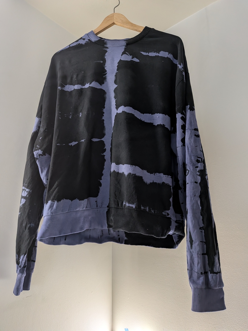 ASOS Black & Lavender Tie-Dye Crewneck Sweatshirt
